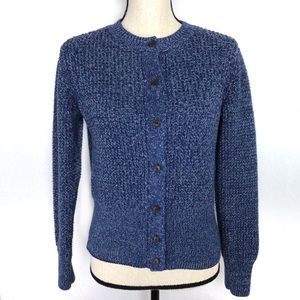 {GAP} Marled Waffle Cardigan Sweater, Medium